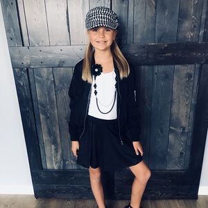 NEW Girls Black Bomber Jacket 🖤